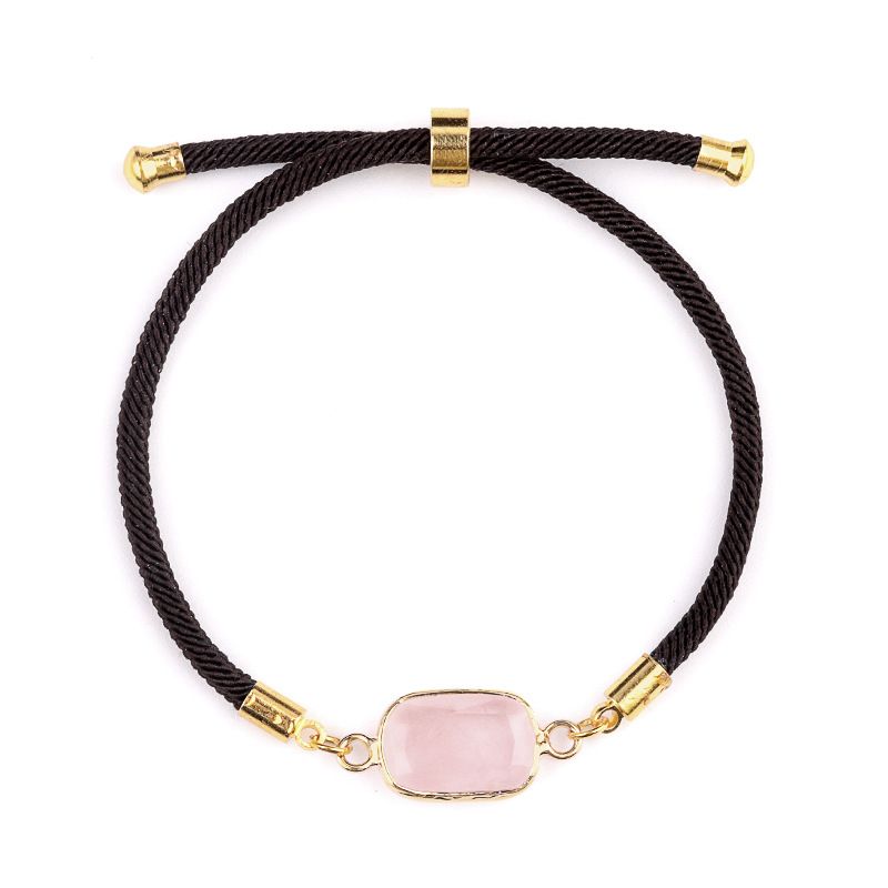 2094-Ametista em pó cristal olho de tigre pedra ajustável pulseira de seção retangular, jóias de venda quente em pontos cênicos
