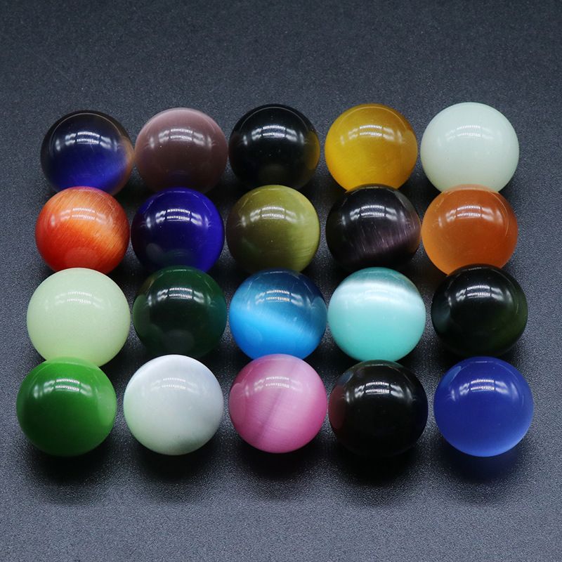 Bola não porosa opala de 20Mm, 20 contas opalas coloridas, mineração, pingente cênico, cor aleatória.