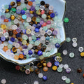 42-4Mm ágata cristal cor tesouro semi-redondo cordão anel de superfície tempo gema remendo DIY Jóias de arte de unhas japonesas acessórios
