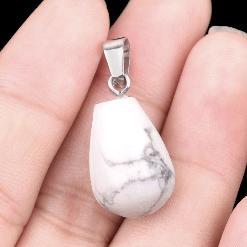 1463-20Mm pingente de gota de água redonda, pedra semi-preciosa natural pingente de gota de água redonda brincos DIY colar acessórios de jóias