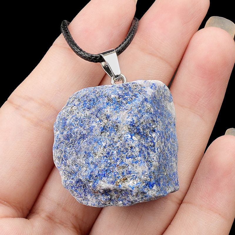 499-Pingente de pedra áspera de cristal natural ametista rosa amarelo branco colar de pedra áspera pingente de joias