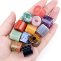 16Mm buraco 6mm cristal natural cilíndrico DIY pulseira colar roupas ágata grande buraco solto talão balde contas acessórios de jóias