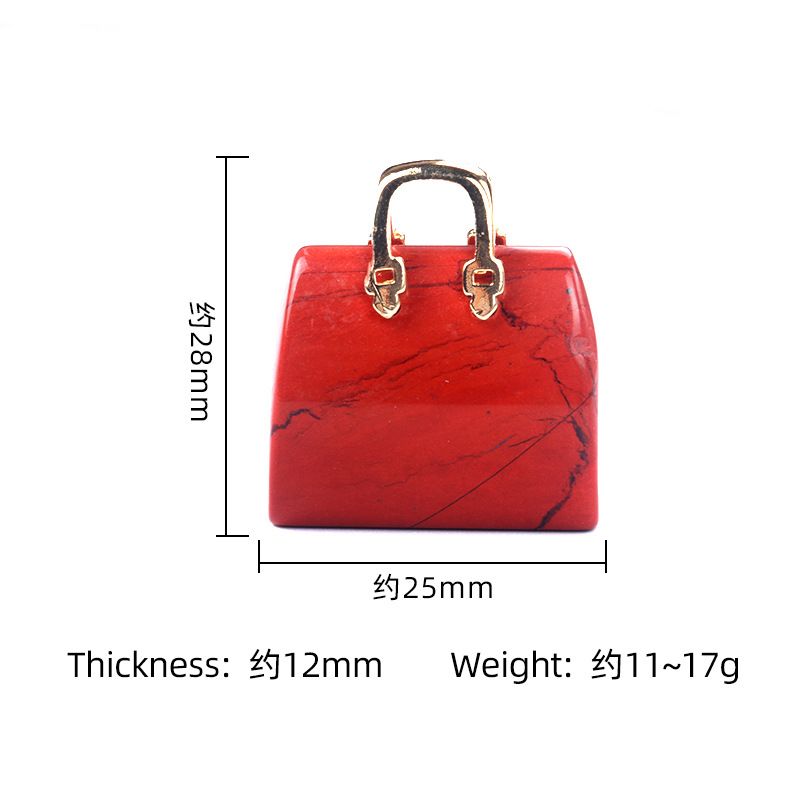 1710-Mini bolsa de pedra de cristal natural, pingente de ametista ins decoração de cristal em pó de vento criatividade