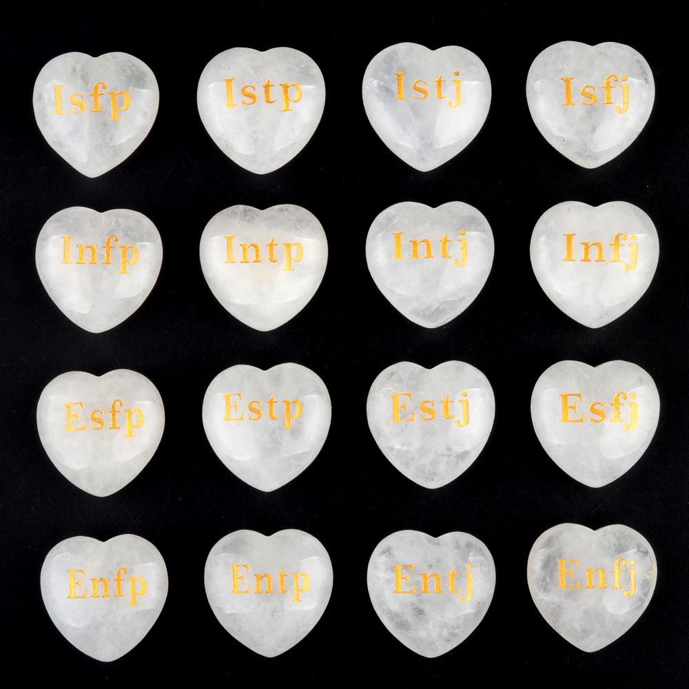 1967-Letras de amor de cristal branco MBTI16 tipo personalidade I pessoa E pessoa enfeite de mesa presente do clube estudantil