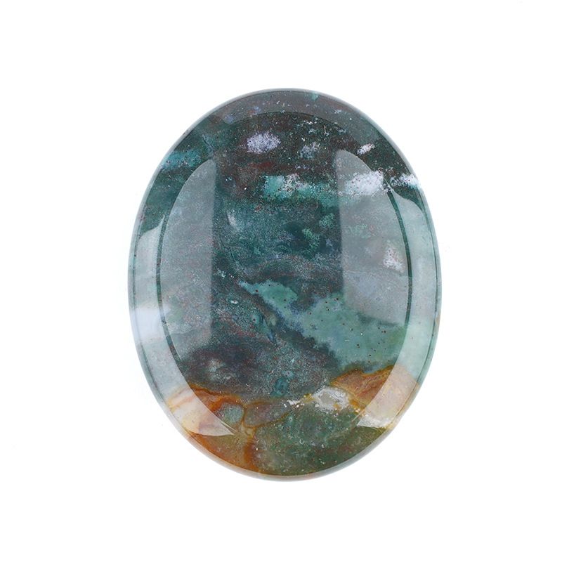Pedra de cristal natural, prensagem e raspagem de novo produto transfronteiriço 35 * 45 ranhura oval de ágata nepenthes pedra de palma
