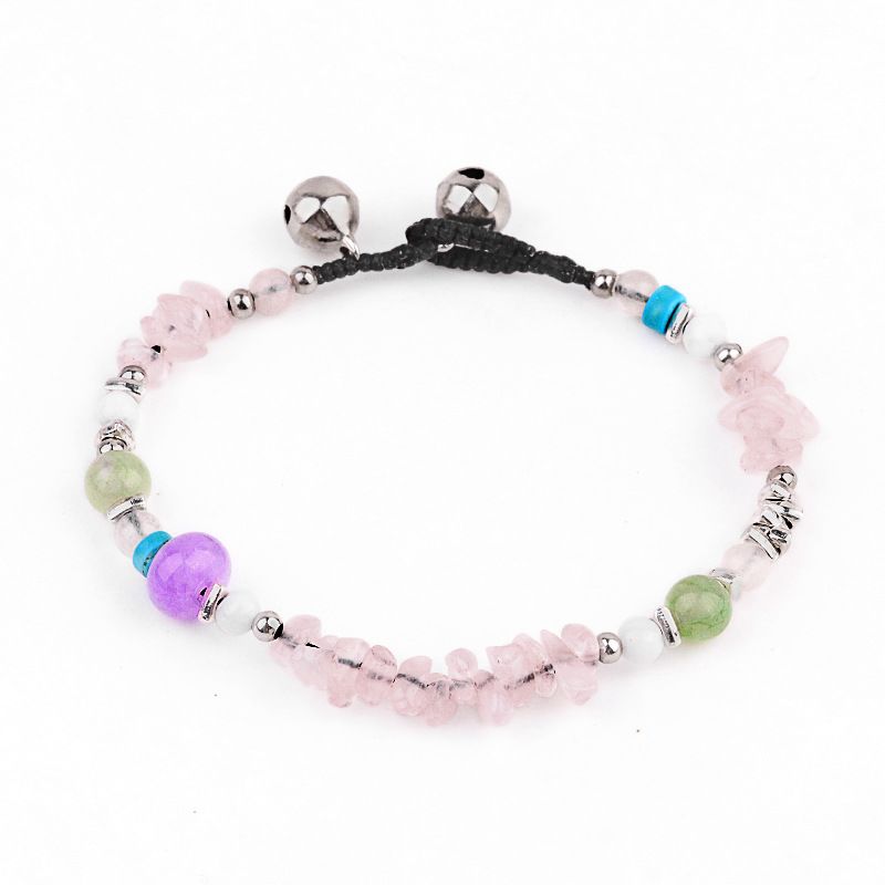 2050-Moda europeia e americana pulseira de cristal natural de pedra semipreciosa tendência nicho design pulseira de cascalho