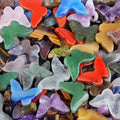 1772-20X30mm pedra ágata de cristal natural pedra áspera polida e gravada borboleta mesa ornamento decorativo
