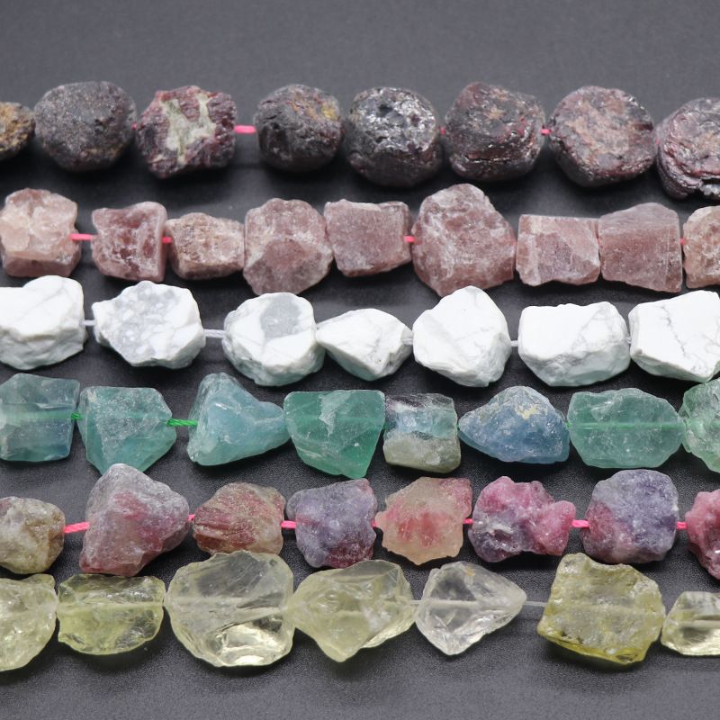 Ágata de cristal rosa transfronteiriça europeia e americana fluorita perfuração de minério de pedra áspera, minério de lã com contas soltas DIY irregulares
