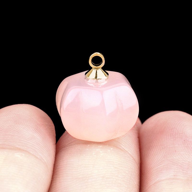 1639-10X13mm pingente de abóbora, meia pedra do tesouro de ágata de cristal abóbora gravada DIY material de jóias