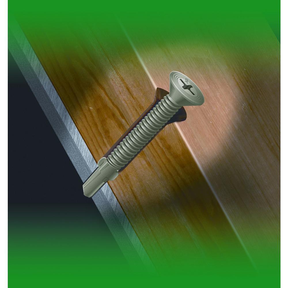 #12 x 2-3/4 in. Plymetal Zinc-Plated Steel Flat-Head Phillips Self-Tapping Screws with Wings (200-Pack)