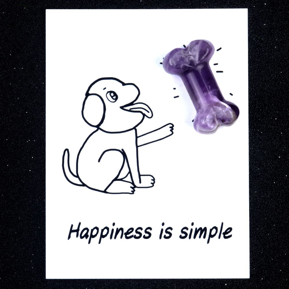 1803-Card Series Natural Crystal Agate 35mm Dog Bone Creative Fun Card Descrição do Produto: