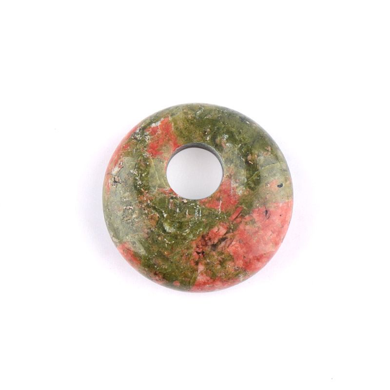 Pingente de fivela de segurança de orifício lateral de ágata de cristal natural de 18mm, colar nostálgico de ametista de orifício lateral de irmão redondo estilo nacional