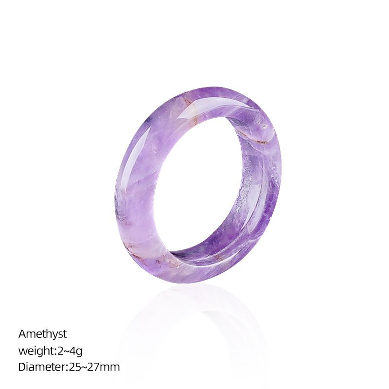 Anéis de cristal natural, pulseiras de mão masculinas e femininas, anéis de corrida, acessórios, anéis de pedra semipreciosa ins nicho high-end sense
