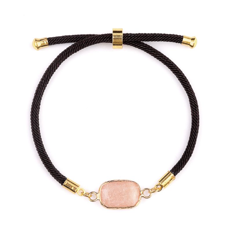 2094-Ametista em pó cristal olho de tigre pedra ajustável pulseira de seção retangular, jóias de venda quente em pontos cênicos