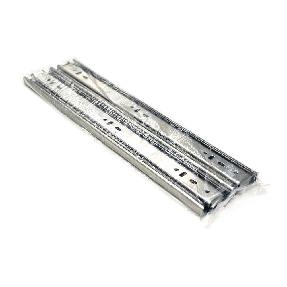 14 in. Side Mount Full Extension Ball Bearing Drawer Slide with Installation Screws (1-Pair)