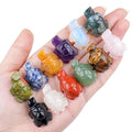 1 polegada ornamento de tartaruga de cristal natural criativo DIY micro paisagem enfeite de mesa ágata jade pequena tartaruga