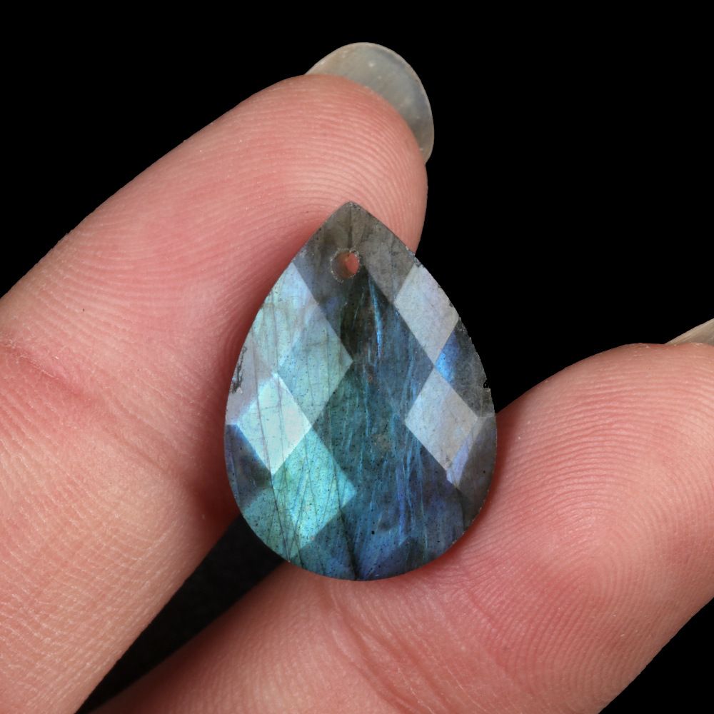 1799-Pedra de ágata de cristal natural 13x18mm pingente de gota de água plana cortada DIY colar brincos acessórios de jóias