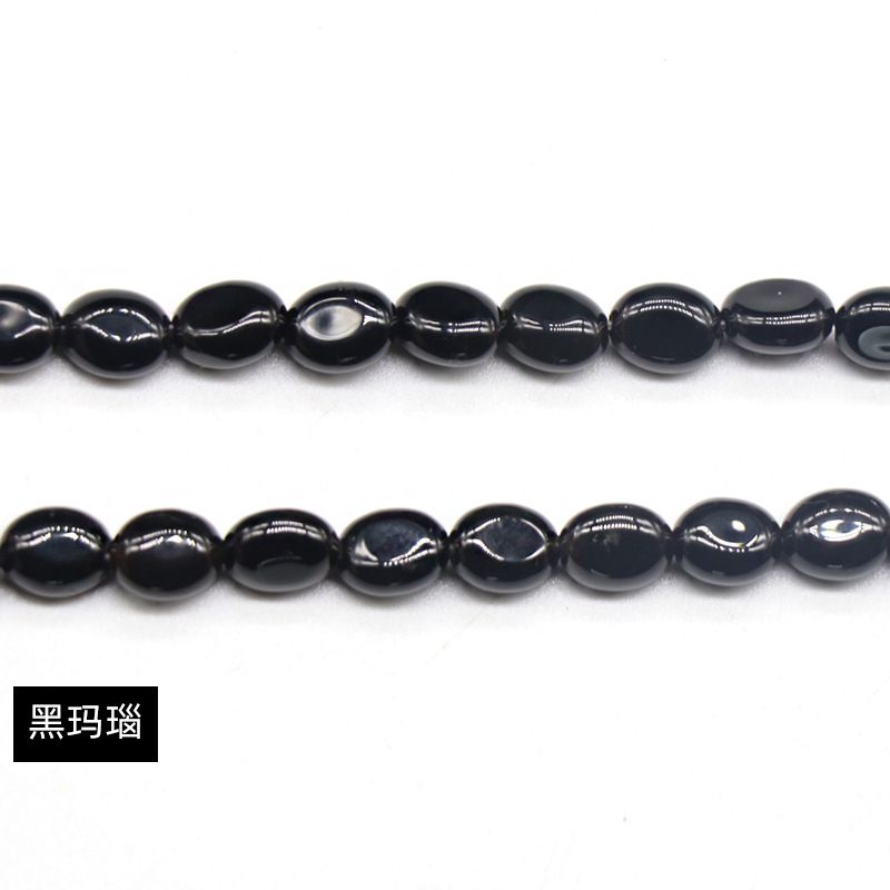Cristal ágata pedra semi-preciosa em forma de ovo 6 * 8mm oval solto cordão DIY pulseira colar jóias