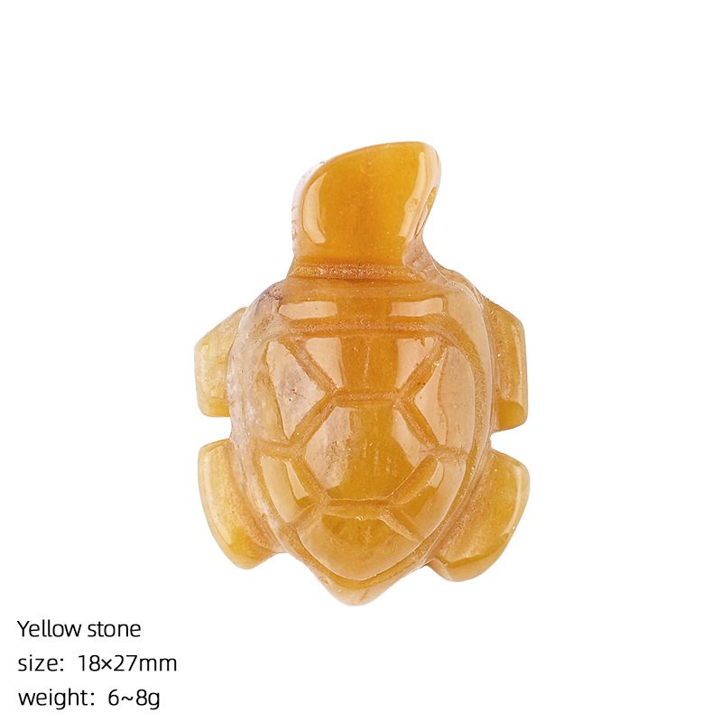 1 polegada ornamento de tartaruga de cristal natural criativo DIY micro paisagem enfeite de mesa ágata jade pequena tartaruga