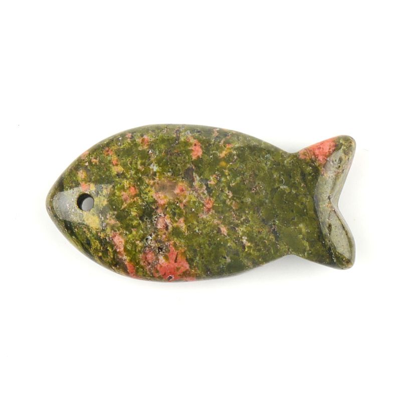 Atacado transfronteiriço 38mm cristal natural pingente de peixe pequeno DIY pedra criativa perfurada ágata pedra colar em forma de peixe