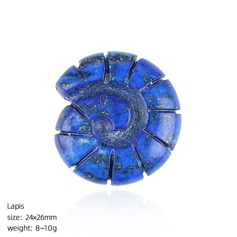 2422 Concha de cristal natural gravura tridimensional dupla face ornamento de micro-paisagem doméstica em forma de caracol concha de gema não porosa