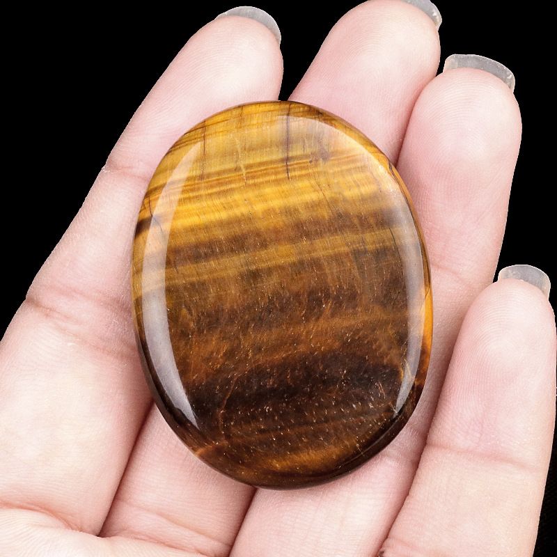 1537 Pingente oval oval duplo plano Worrystone irregular com letras ovais de cristal natural