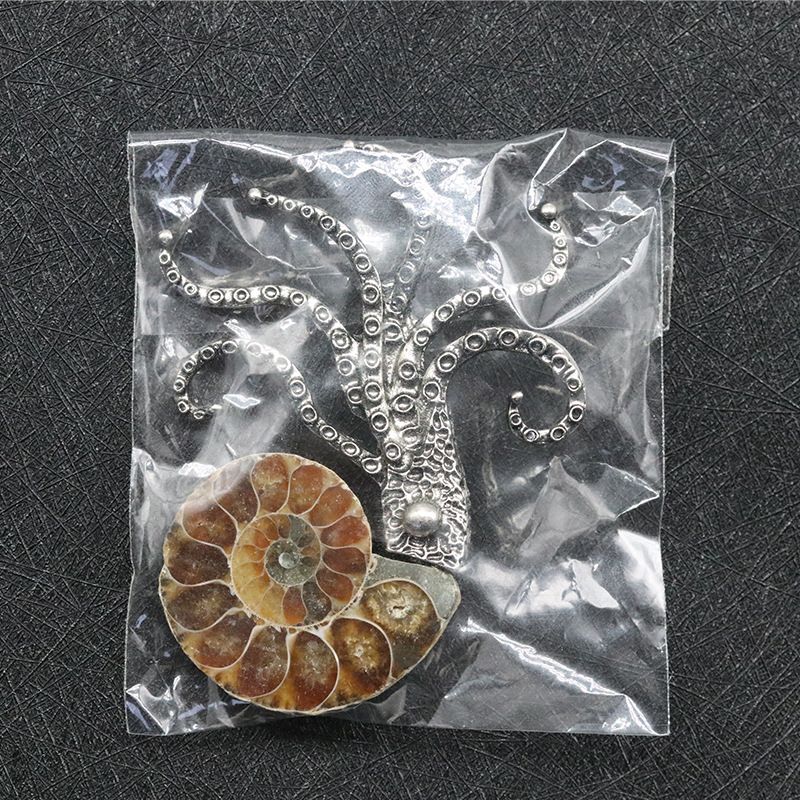 Broche de polvo de caracol de cor 1613, broche de pingente de jóias de vida marinha de polvo grande exagerado decoração de dupla finalidade