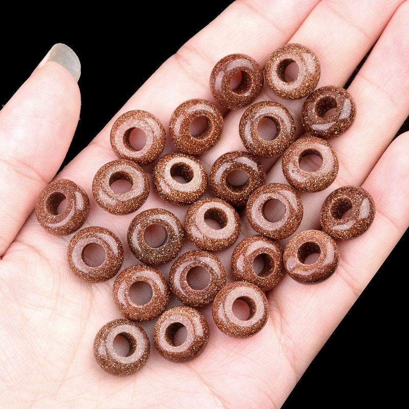 1201-6X12mm buraco 5mm contas de ábaco grande buraco, pedra natural contas de buraco grande acessórios de jóias DIY