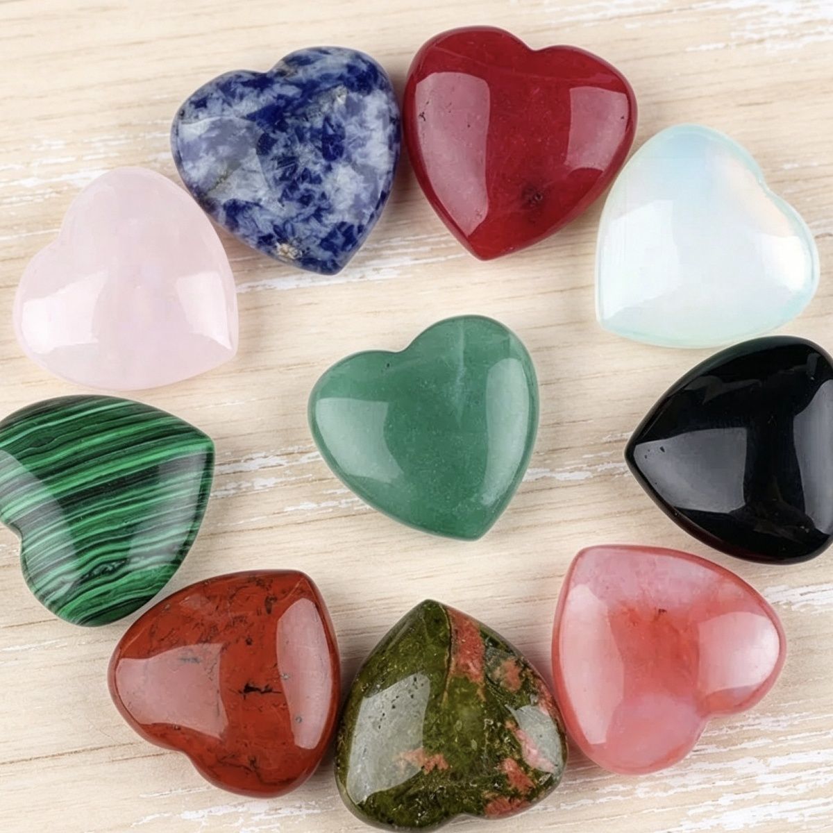 25Mm pedra de cristal natural amor pequeno ornamento pedra natural não porosa em forma de coração pedra solta