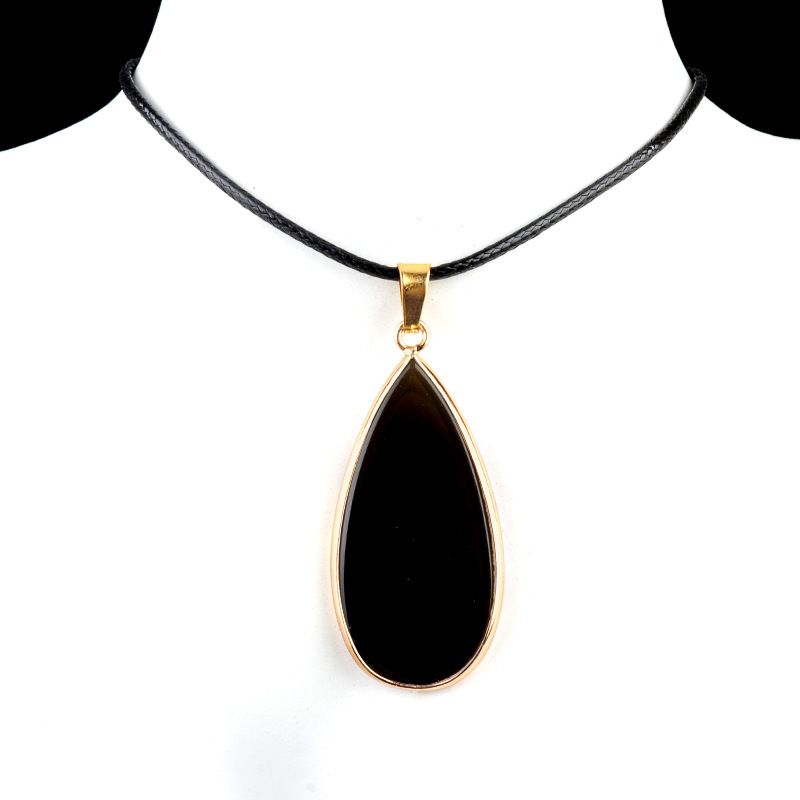 1975-20X40mm pedra de cristal natural ágata dupla plana gota de água em forma de bolsa Phnom Penh brincos DIY decoração pingente