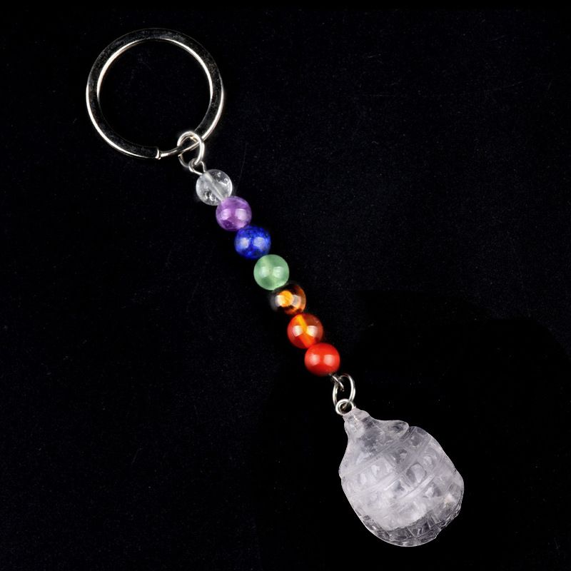 2018--1Em Mini Pequeno Hedgehog Chakra Chaveiro, Pingente De Pequeno Animal De Pedra De Ágata De Cristal Natural