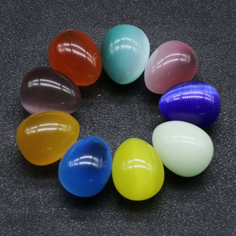 20 ovos de opala de cor mista, ovos coloridos de Páscoa DIY mini decoração de enfeite de ovo colorido