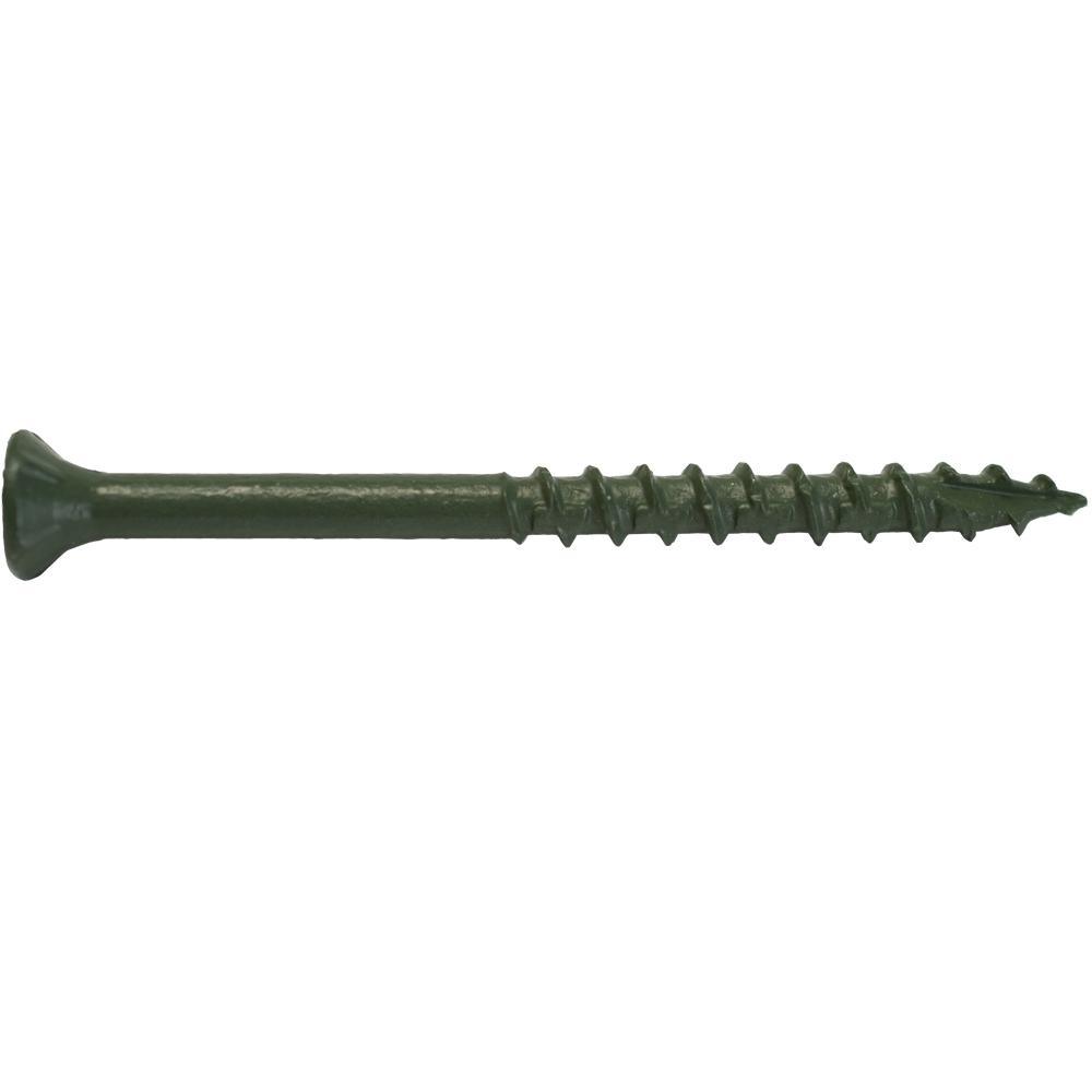 #10 x 3-1/2 in. Star Flat-Head Wood Deck Screws (5 lbs./Pack)