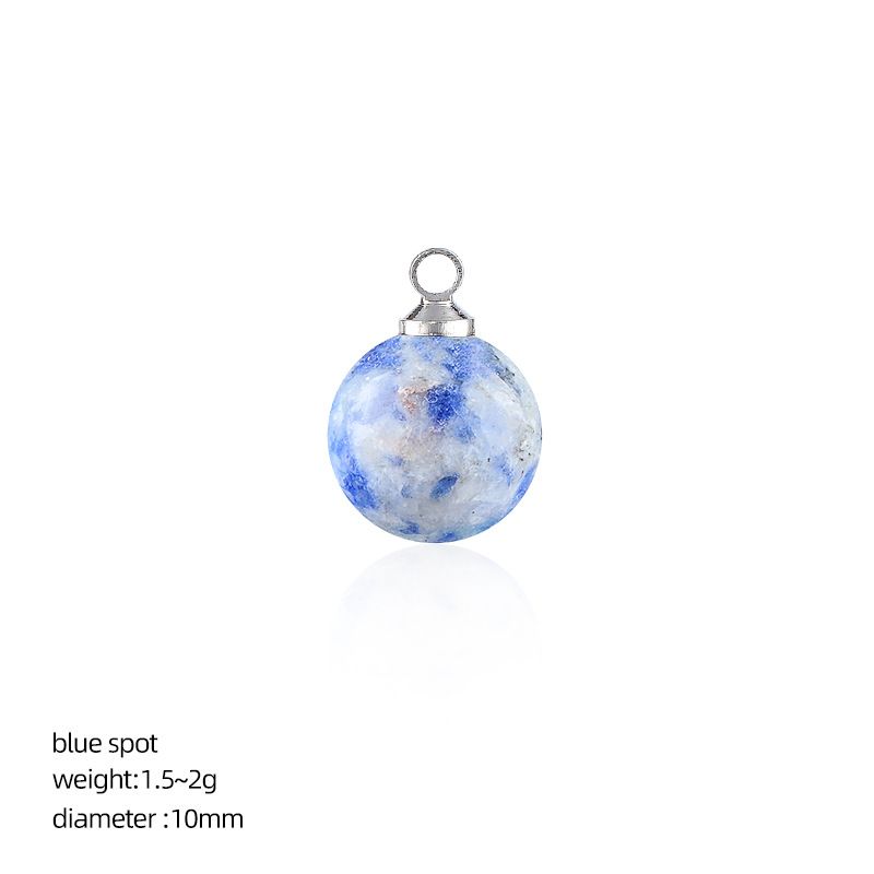 10Mm pingente de bola de pedra natural artesanal brincos pulseira colar de cristal contas soltas redondas acessórios de jóias