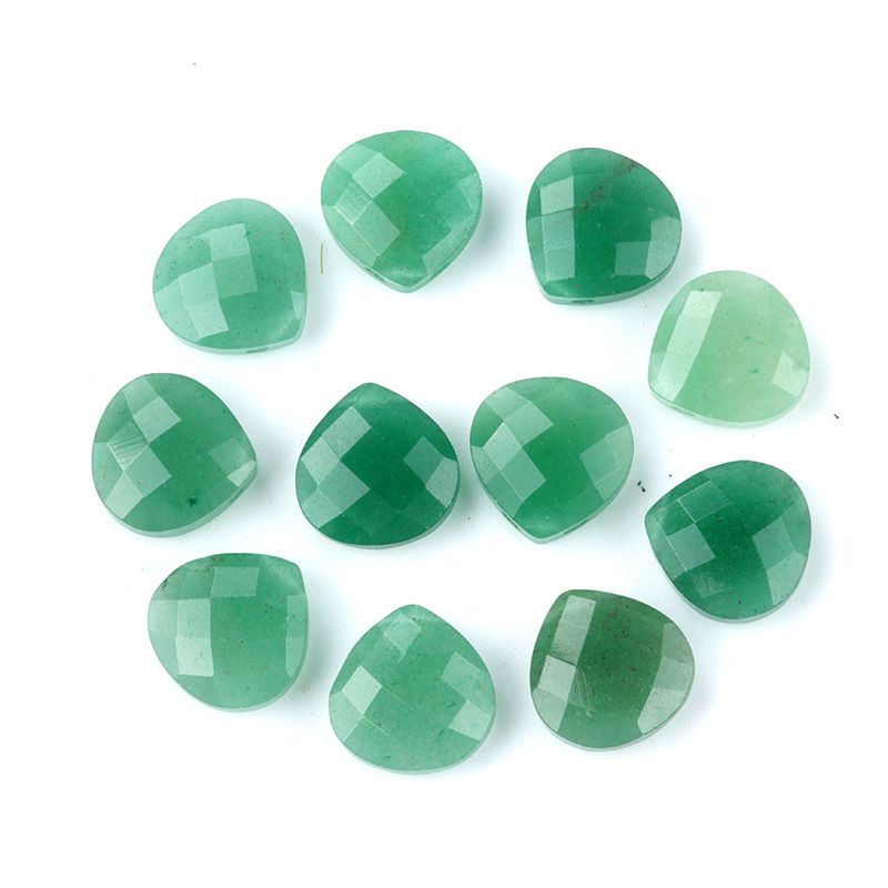 1703-Queda de água triangular buraco horizontal cristal natural corte borda buraco pingente colar DIY brincos jóias pingente acessórios