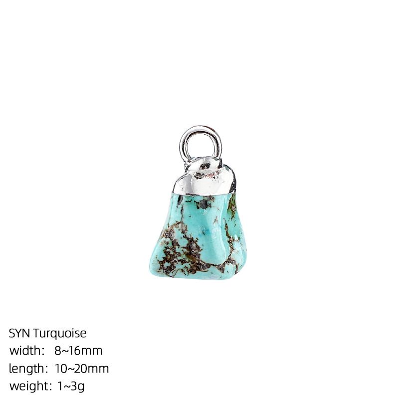 Pingente de pedra bruta de cristal natural transfronteiriço DIY colar brincos pulseira de prata dourada pedra áspera acessórios de ágata irregular