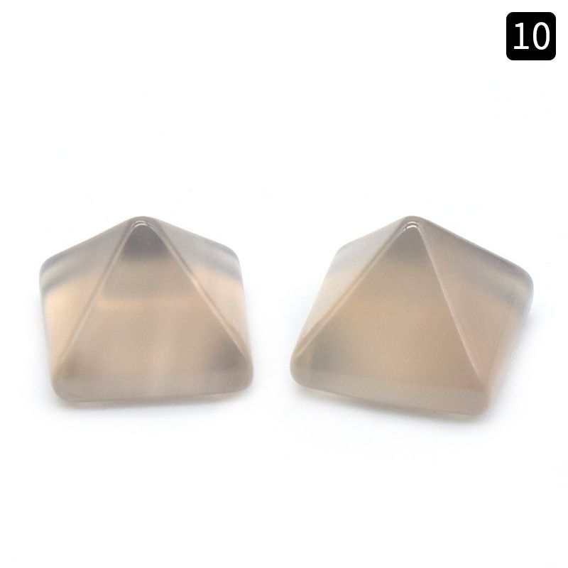 1106-8Mm pirâmide anel de cristal ágata pedra semi-preciosa mini pirâmide contas soltas DIY material de fixação de diamante