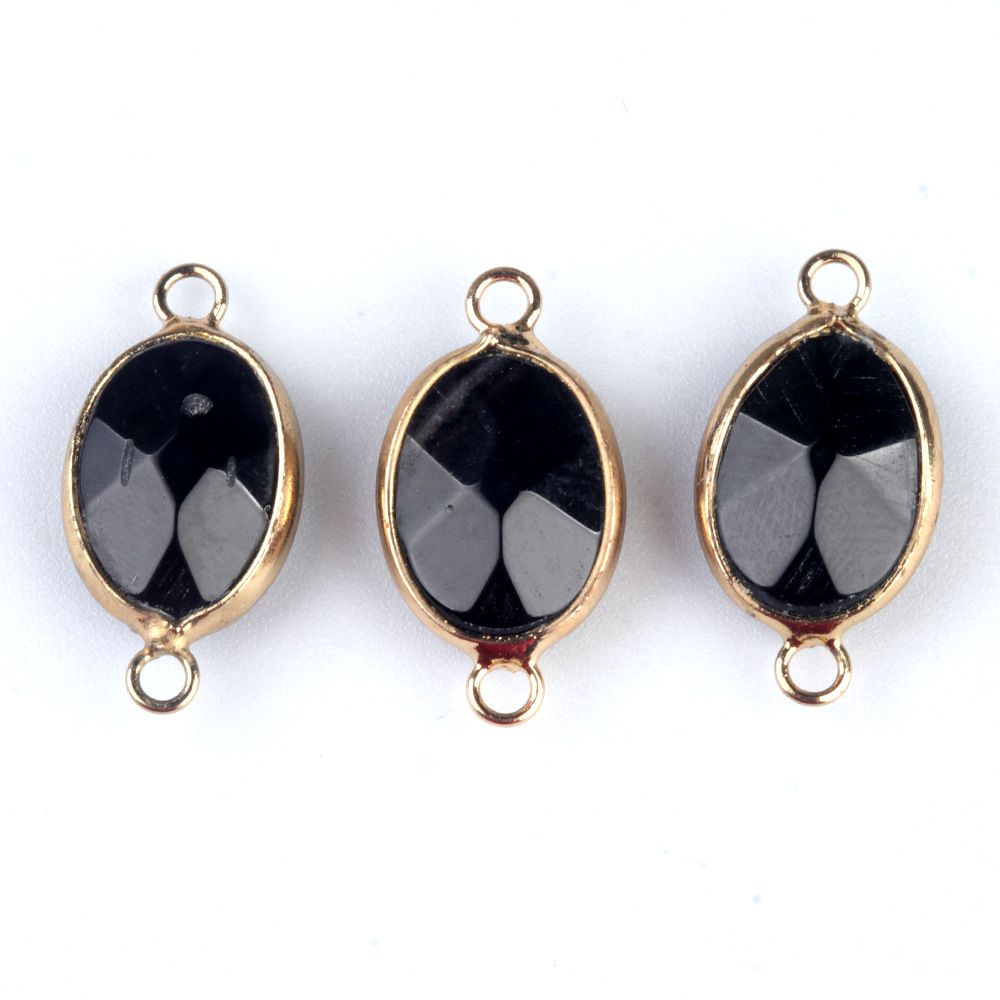 1379-Pingente de seção de bainha oval de ágata de cristal natural colar colar de furo duplo acessórios pulseira módulo