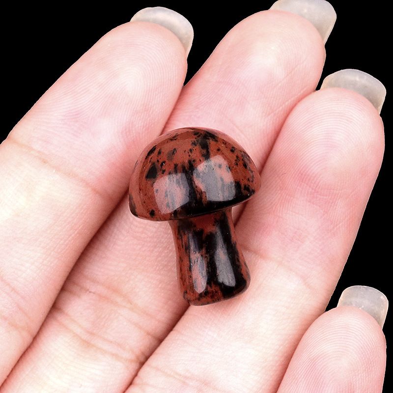 883-Amethyst agate stone mini 2cm pequeno cogumelo DIY micro paisagem Mori paisagismo jardim flor vaso decoração