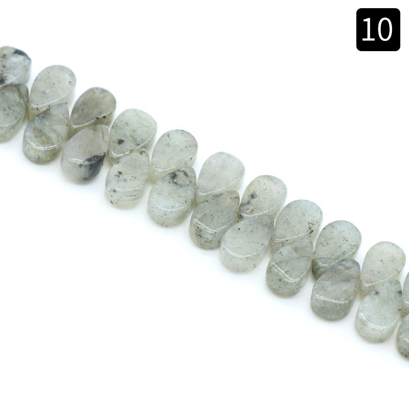 1114-Pedra de cristal natural 5X9mm gota de água plana 40 contas soltas DIY colar de contas brincos material de jóias