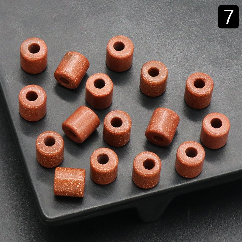 1220-Grandes contas de buraco de cristal natural ágata pedra cilíndrica solta contas 9 × 9mm buraco 3mm acessórios de jóias DIY