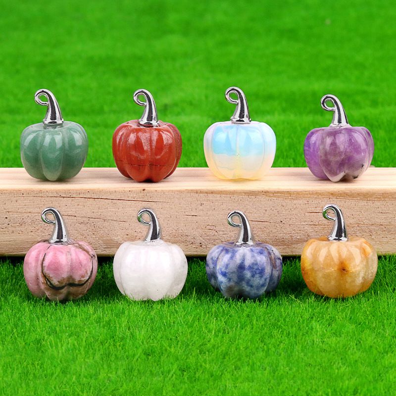 2033-20Mm Chapéu de Mágico Pingente de Abóbora, Pingente de Ametista Micropaisagem de Halloween Decoração Criativa para Casa