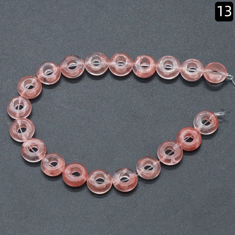 1368-Ágata de cristal natural pedra semi-preciosa 5 * 10mm buraco 4mm ábaco contas soltas contas DIY acessórios de jóias material