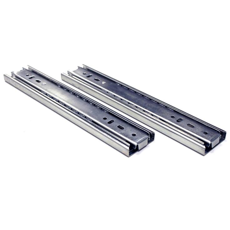 10 in. Side Mount Full Extension Ball Bearing Drawer Slide with Installation Screws (1-Pair)