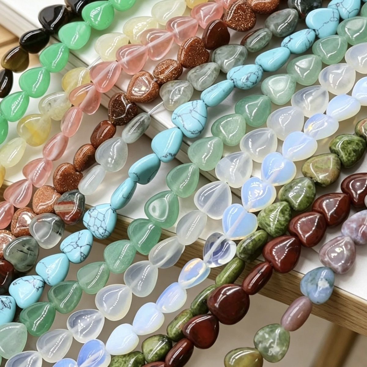 10Mm contas de amor, contas soltas de pedra semi-preciosa de ágata de cristal pulseira DIY colar brincos acessórios de jóias material
