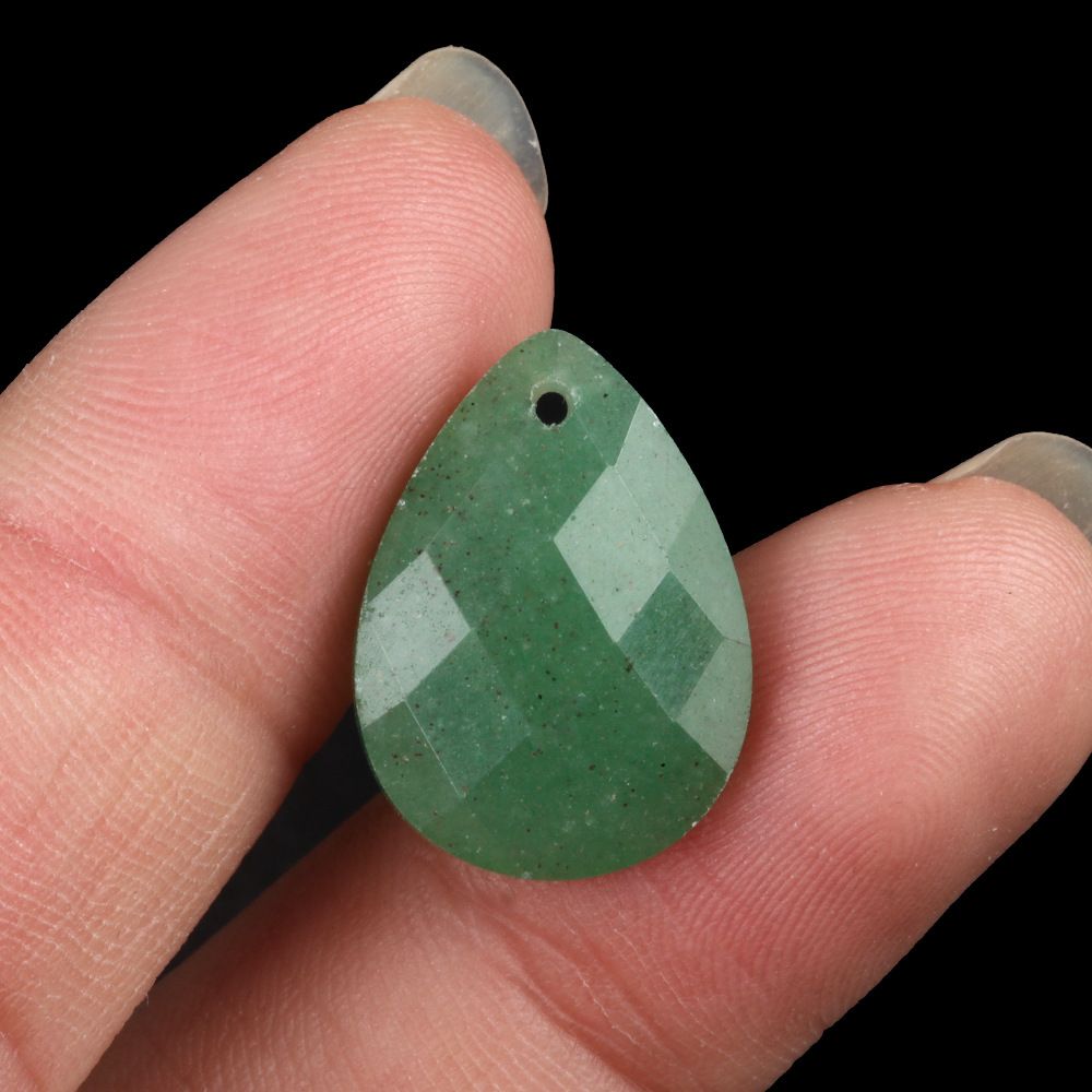1799-Pedra de ágata de cristal natural 13x18mm pingente de gota de água plana cortada DIY colar brincos acessórios de jóias