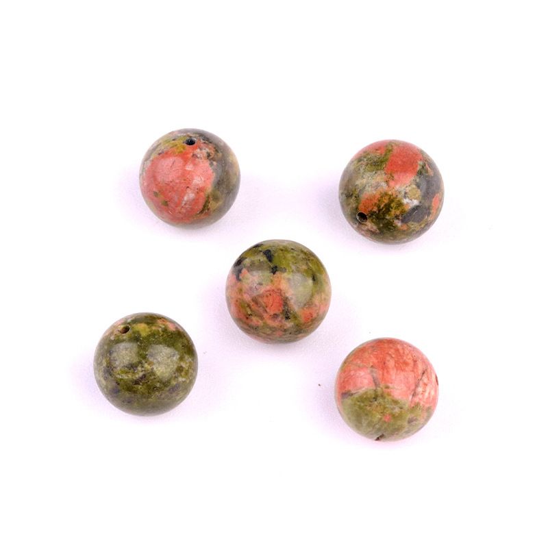 Contas de meio buraco de 1929-12Mm, contas redondas de meio buraco de ágata de cristal contas soltas Brincos de viga DIY acessórios de incrustação Contas de Buda