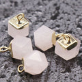 1983 Ágata jade cristal pedra semi-preciosa, galvanizado ouro borda estrela anis pingente DIY pulseira colar acessórios de jóias