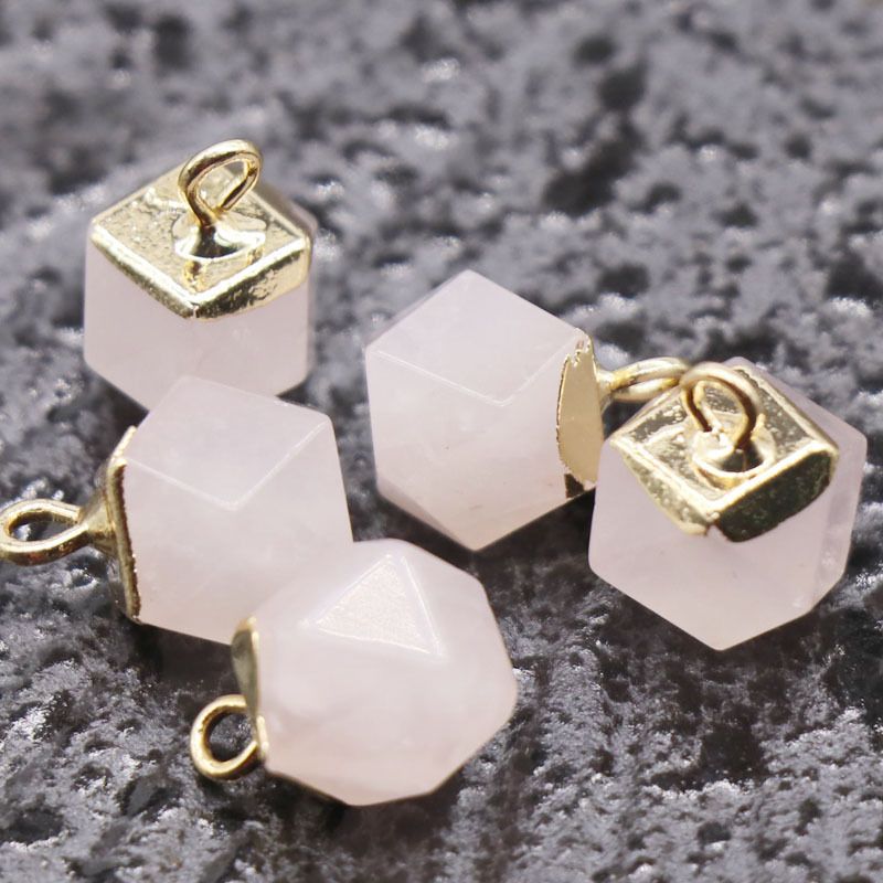 1983 Ágata jade cristal pedra semi-preciosa, galvanizado ouro borda estrela anis pingente DIY pulseira colar acessórios de jóias