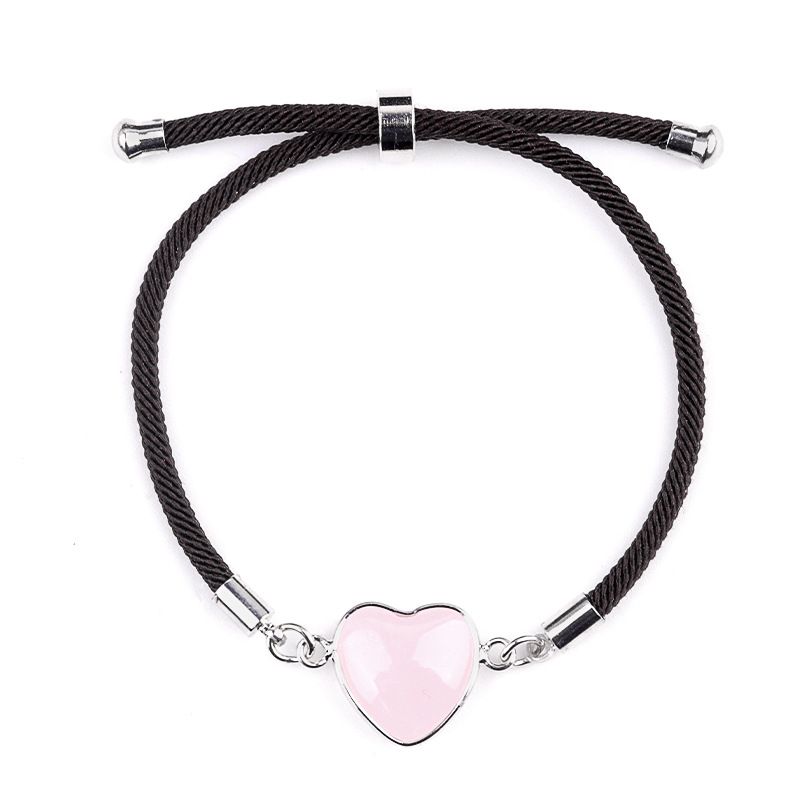 2097-Ametista em pó de cristal ajustável pulseira de amor jade coração pulseira cênica mercadoria